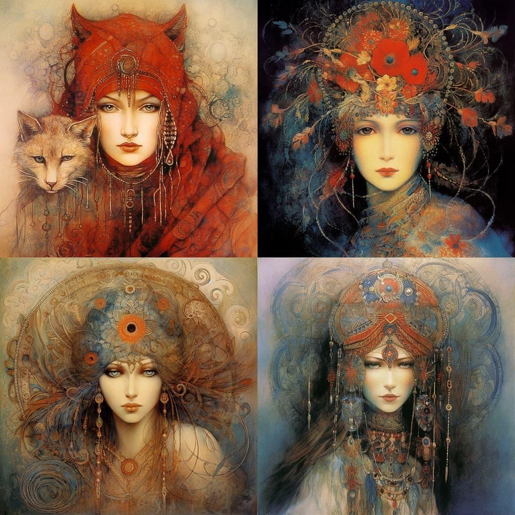 Susan Seddon Boulet style, Midjourney V5.1, render 1 of 4