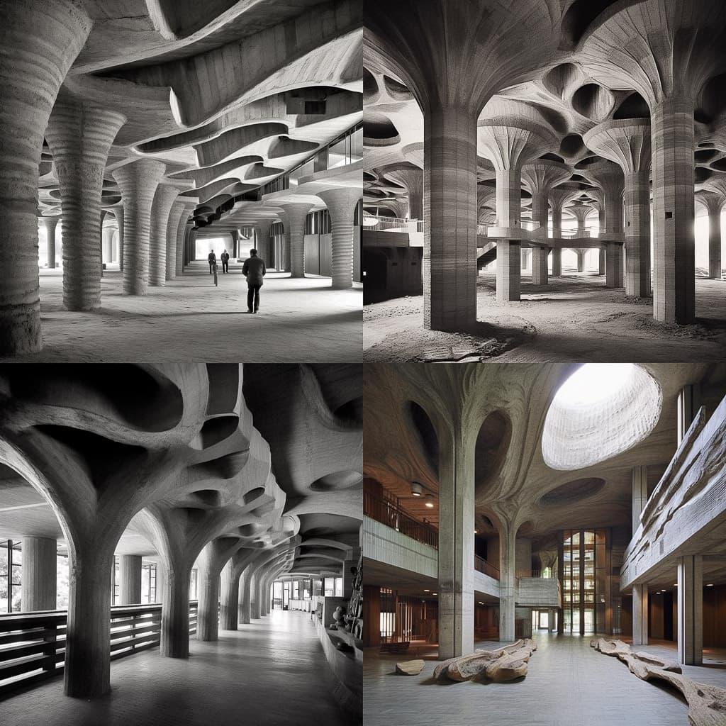 Sverre Fehn style, Midjourney V5.1, render 1 of 4