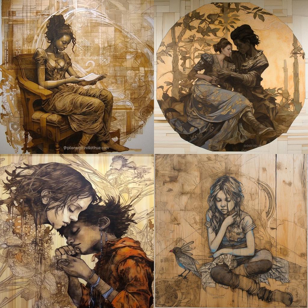Swoon style, Midjourney V5.1, render 1 of 4