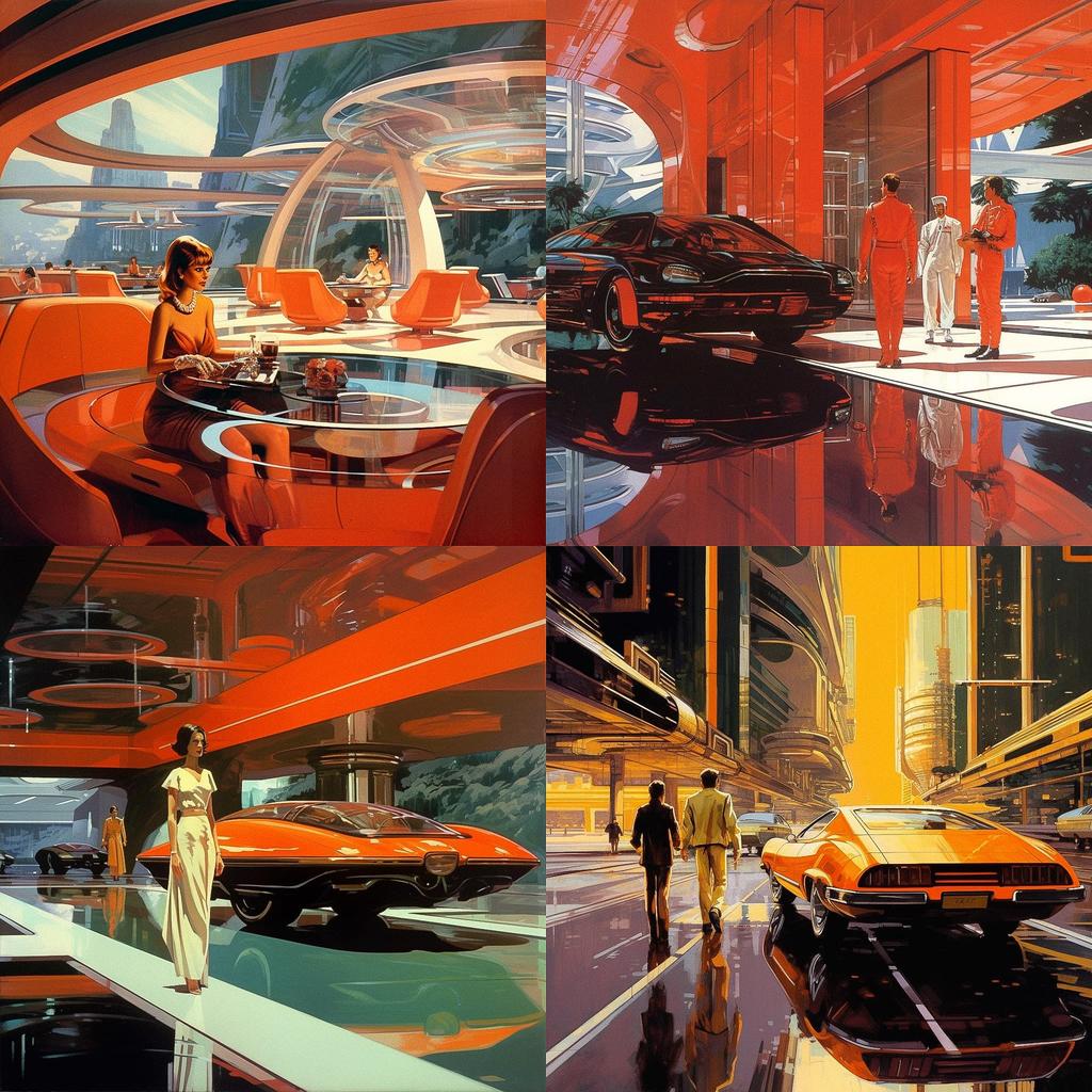 Syd Mead style, Midjourney V5.1, render 1 of 4