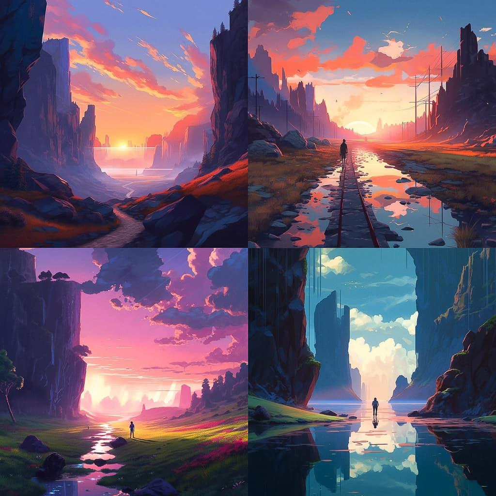 Sylvain Sarrailh style, Midjourney V5.1, render 1 of 4
