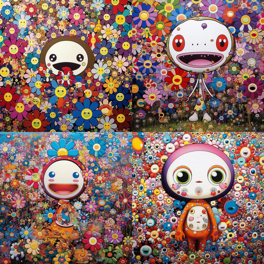 Takashi Murakami style, Midjourney V5.1, render 1 of 4