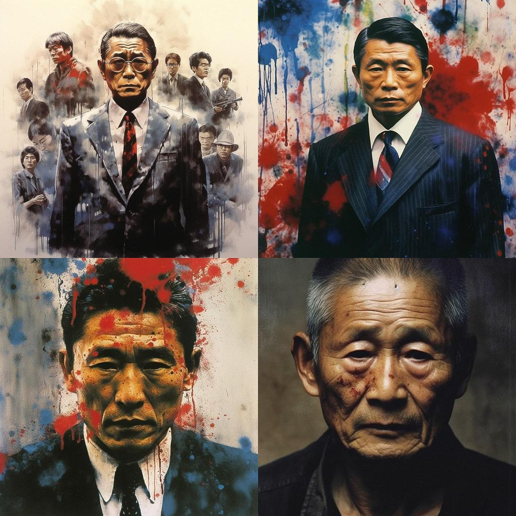 Takeshi Kitano style, Midjourney V5.1, render 1 of 4