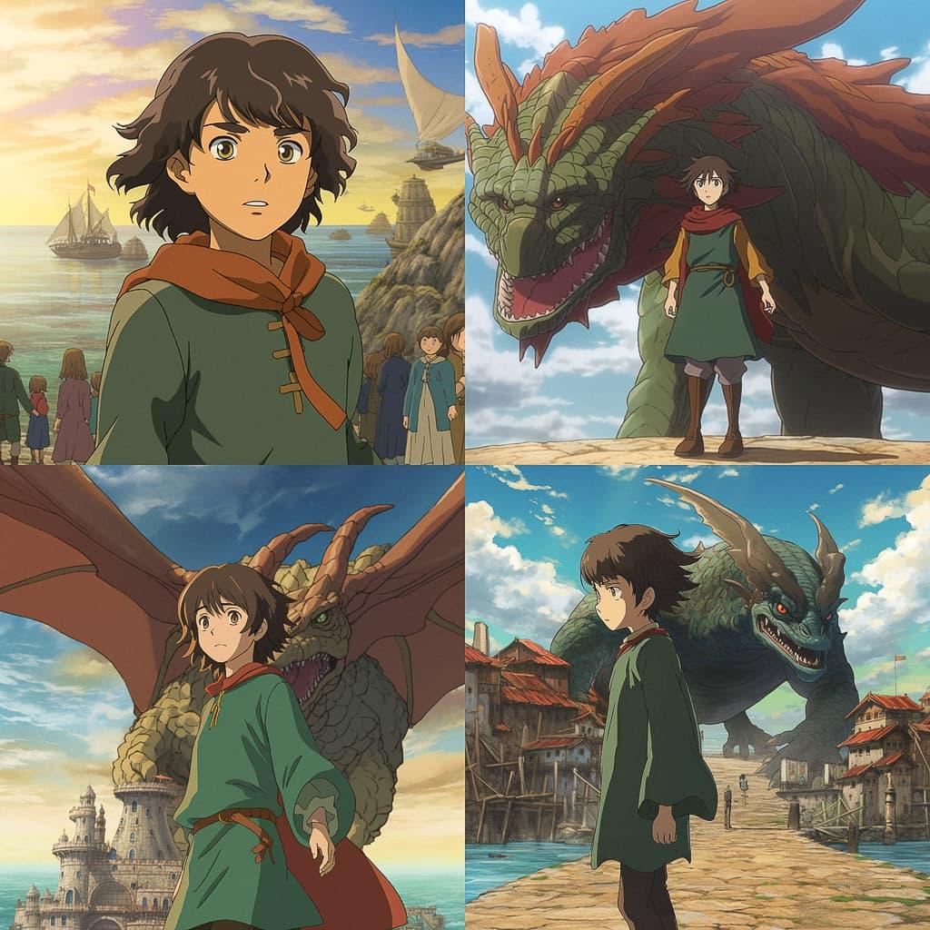 Tales from Earthsea style, Midjourney V5.1, render 1 of 4