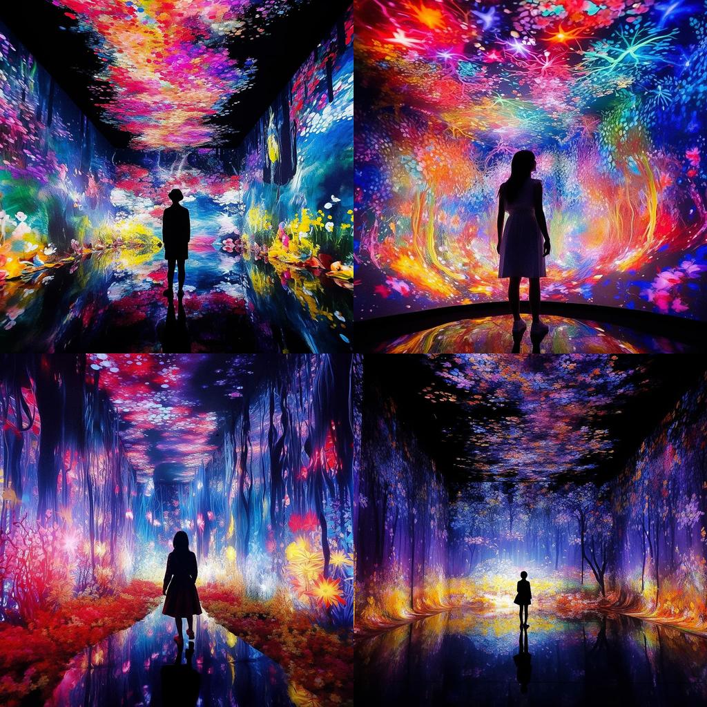 teamLab style, Midjourney V5.1, render 1 of 4