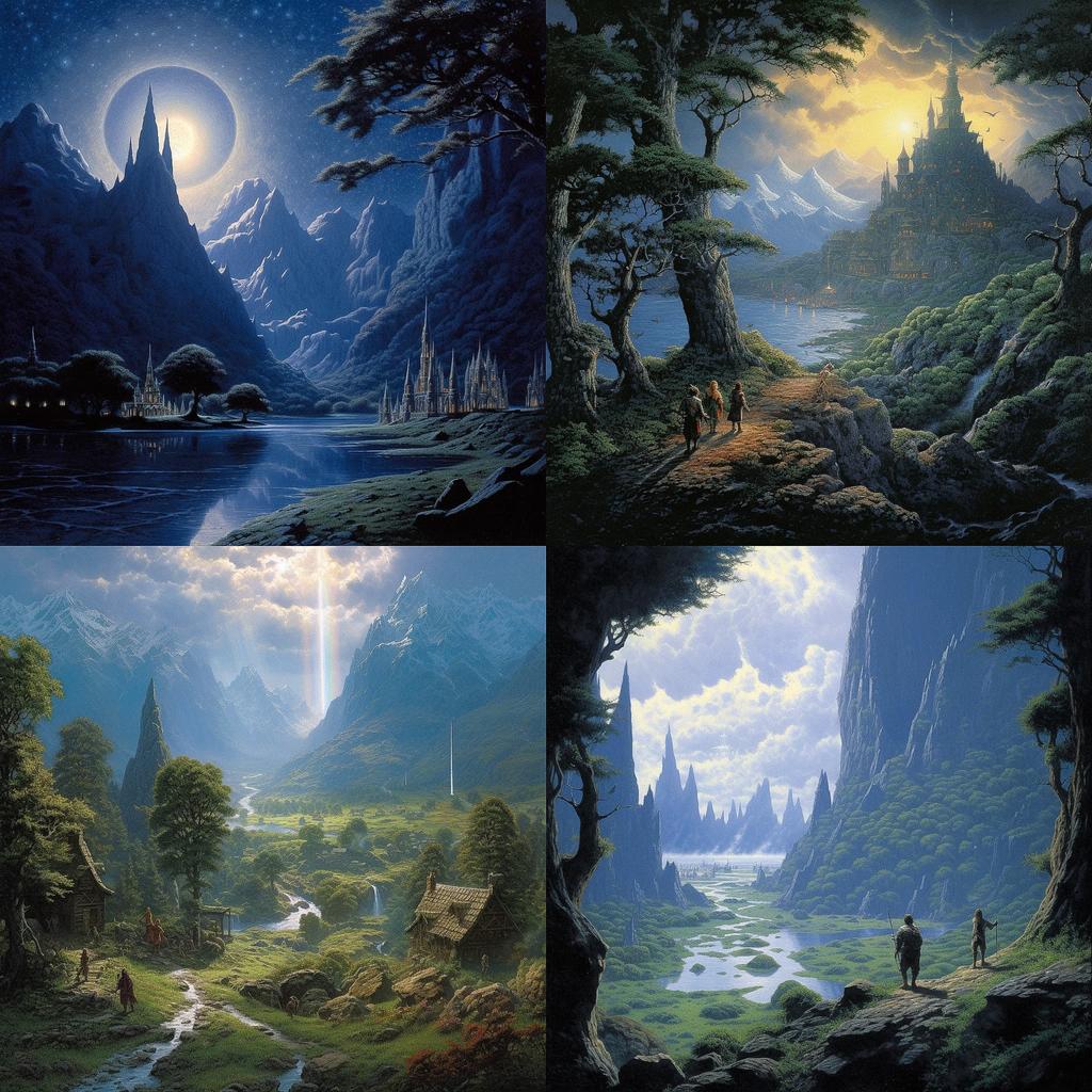 Ted Nasmith style, Midjourney V5.1, render 1 of 4