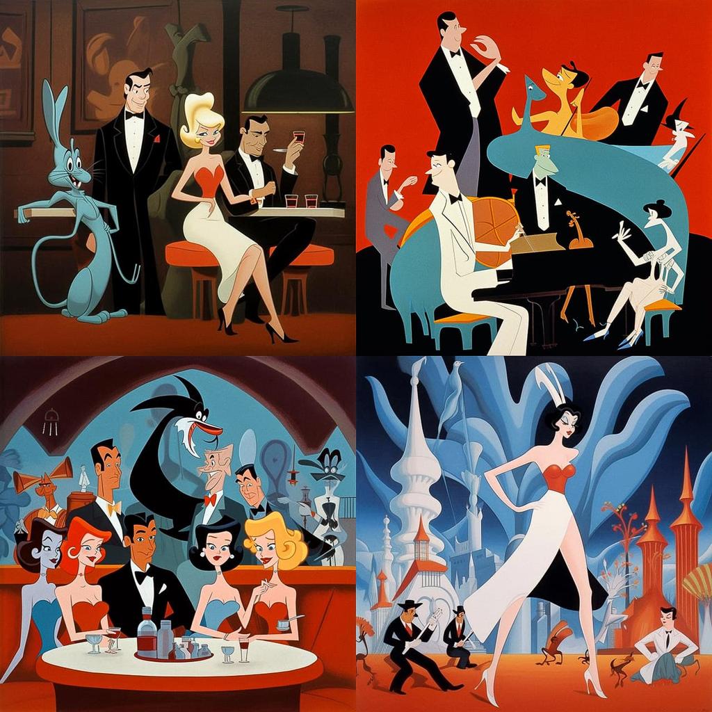 Tex Avery style, Midjourney V5.1, render 1 of 4