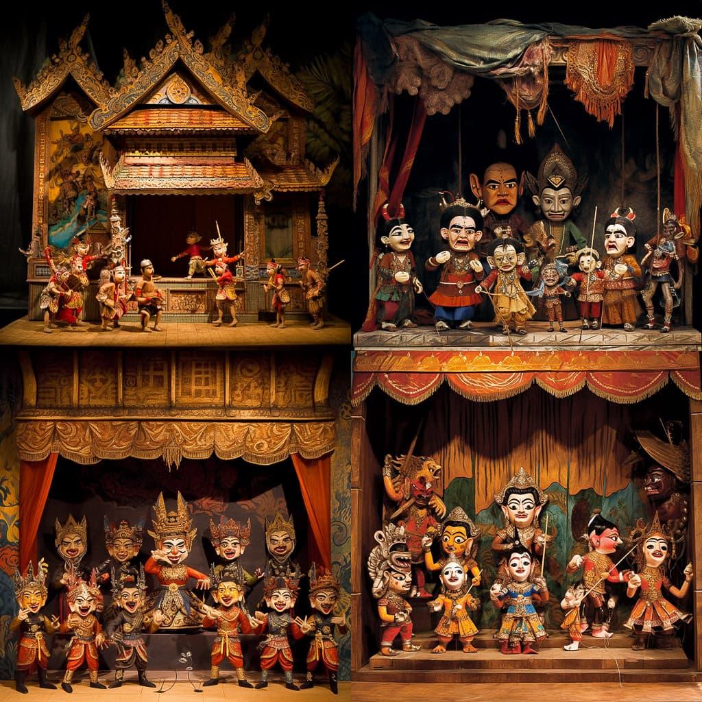 Thai puppet theater style, Midjourney V5.1, render 1 of 4