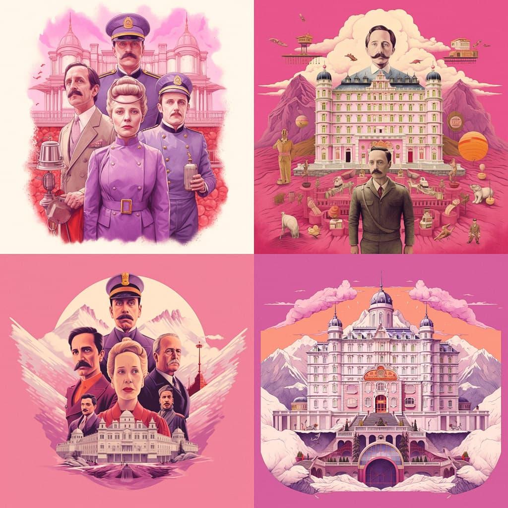 The Grand Budapest Hotel style, Midjourney V5.1, render 1 of 4