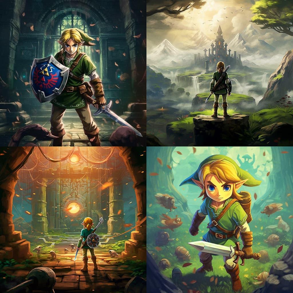 The Legend of Zelda style, Midjourney V5.1, render 1 of 4