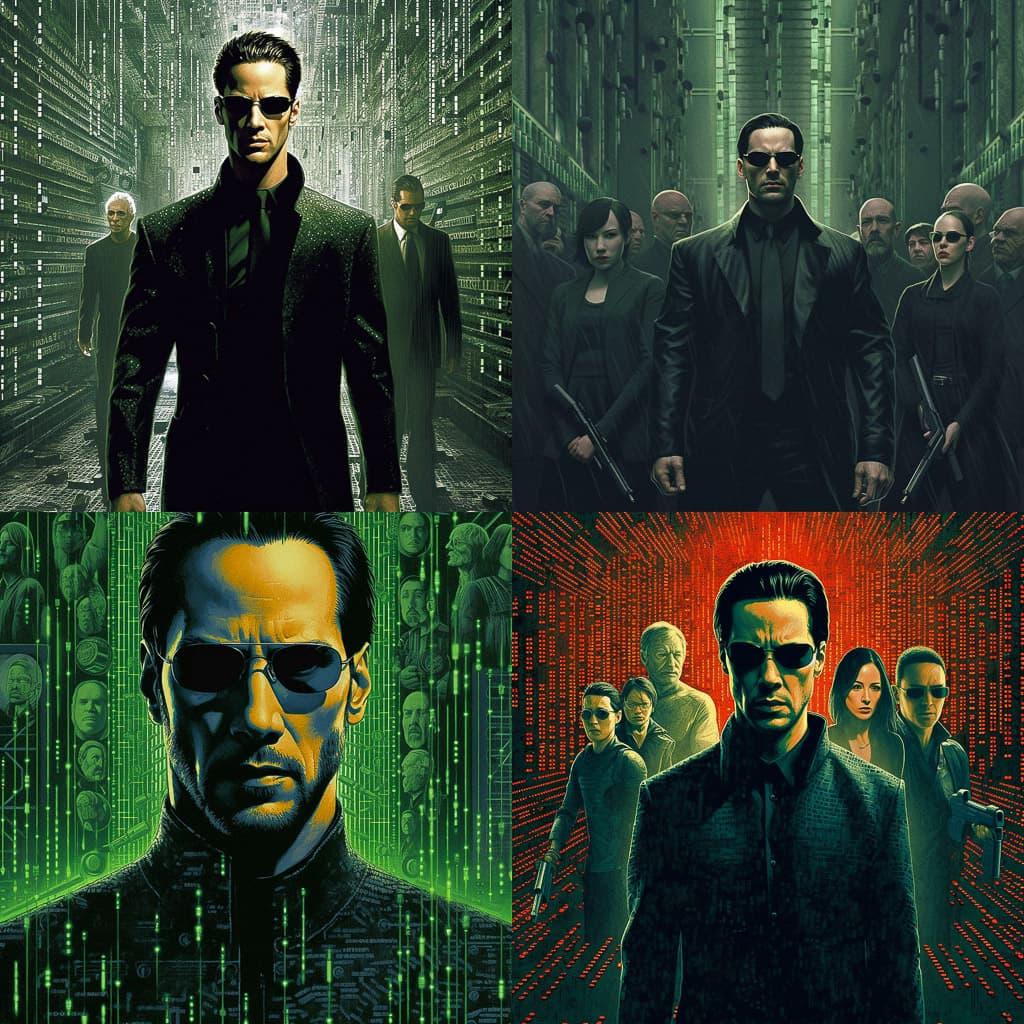 The Matrix style, Midjourney V5.1, render 1 of 4