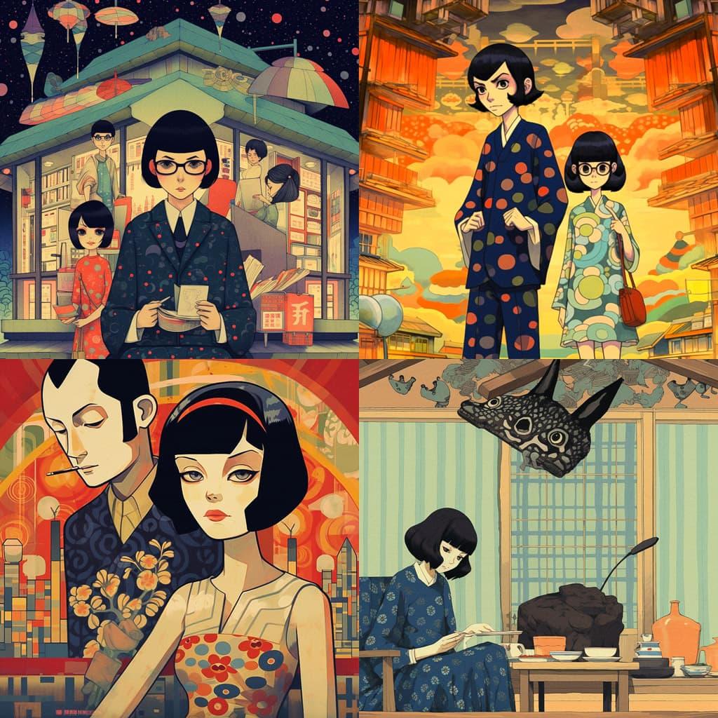 The Tatami Galaxy style, Midjourney V5.1, render 1 of 4