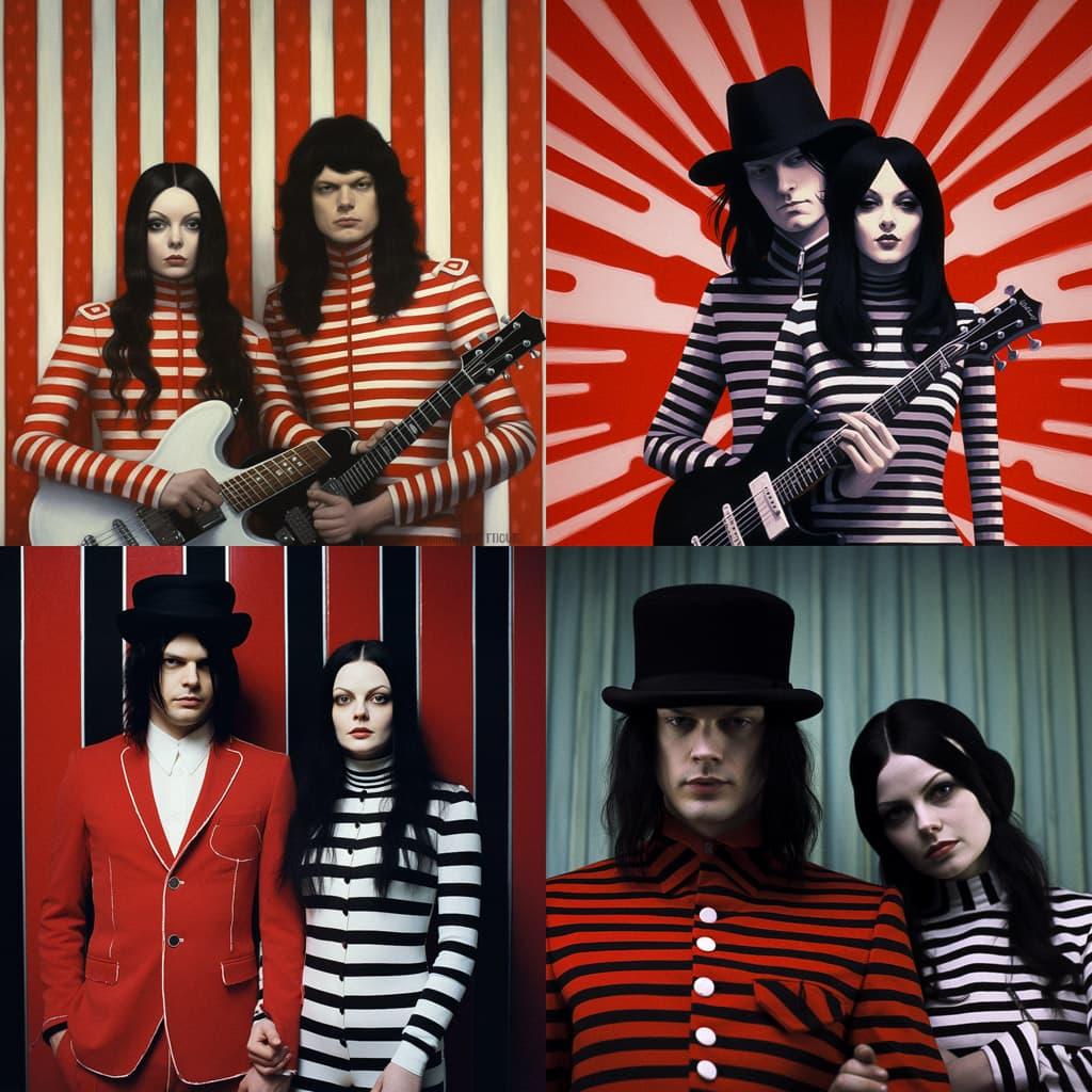 The White Stripes style, Midjourney V5.1, render 1 of 4