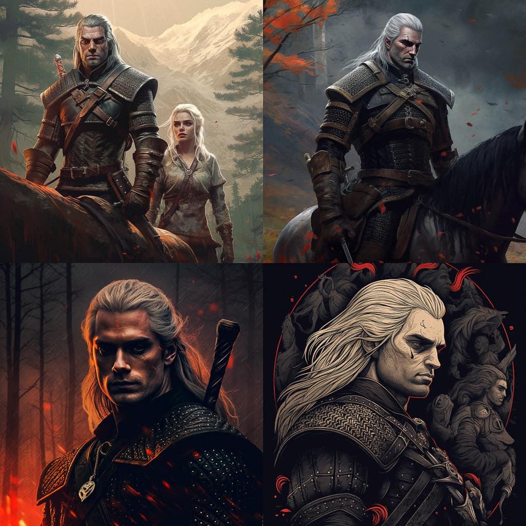 The Witcher style, Midjourney V5.1, render 1 of 4