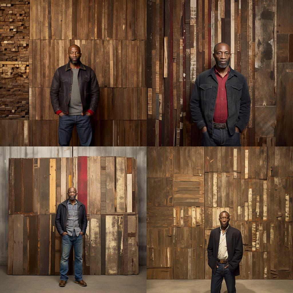 Theaster Gates style, Midjourney V5.1, render 1 of 4