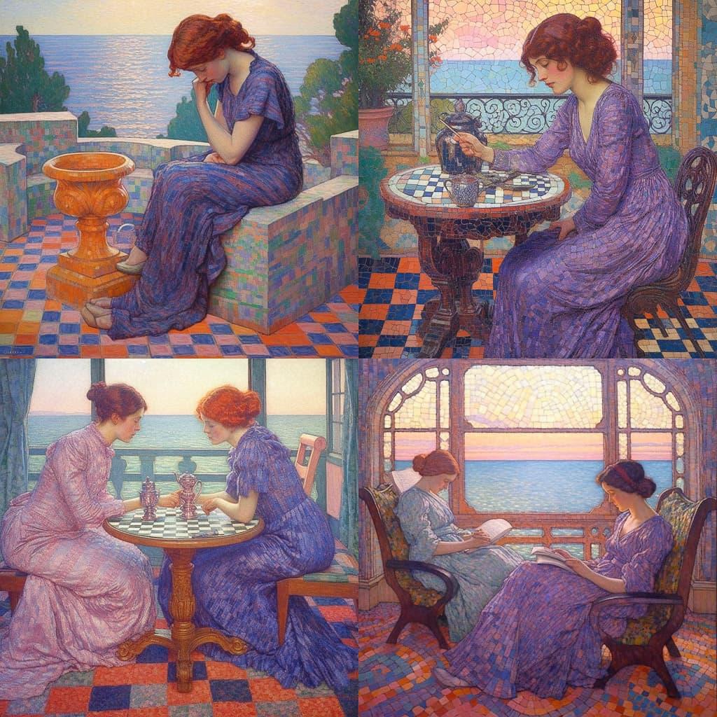 Theo van Rysselberghe style, Midjourney V5.1, render 1 of 4