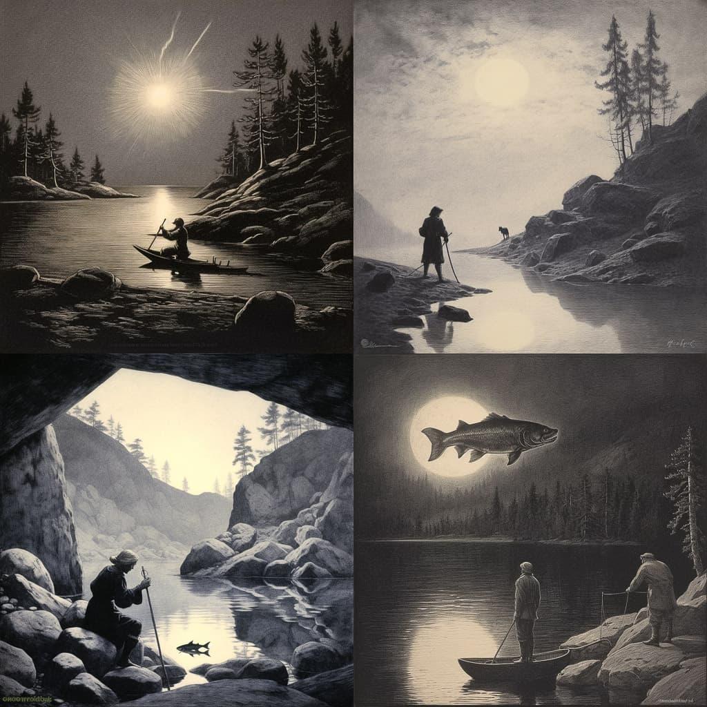 Theodor Kittelsen style, Midjourney V5.1, render 1 of 4