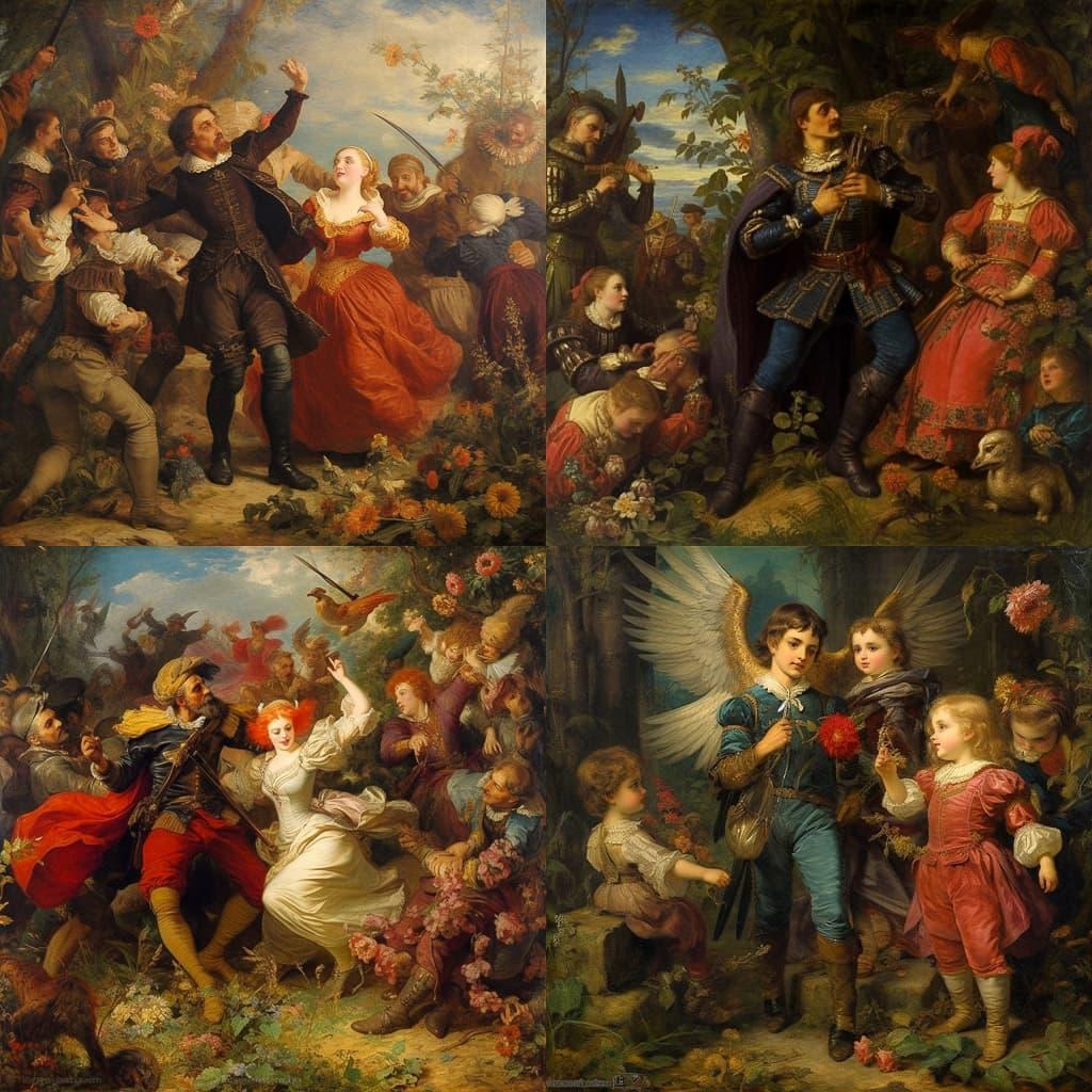 Theodore Chasseriau style, Midjourney V5.1, render 1 of 4