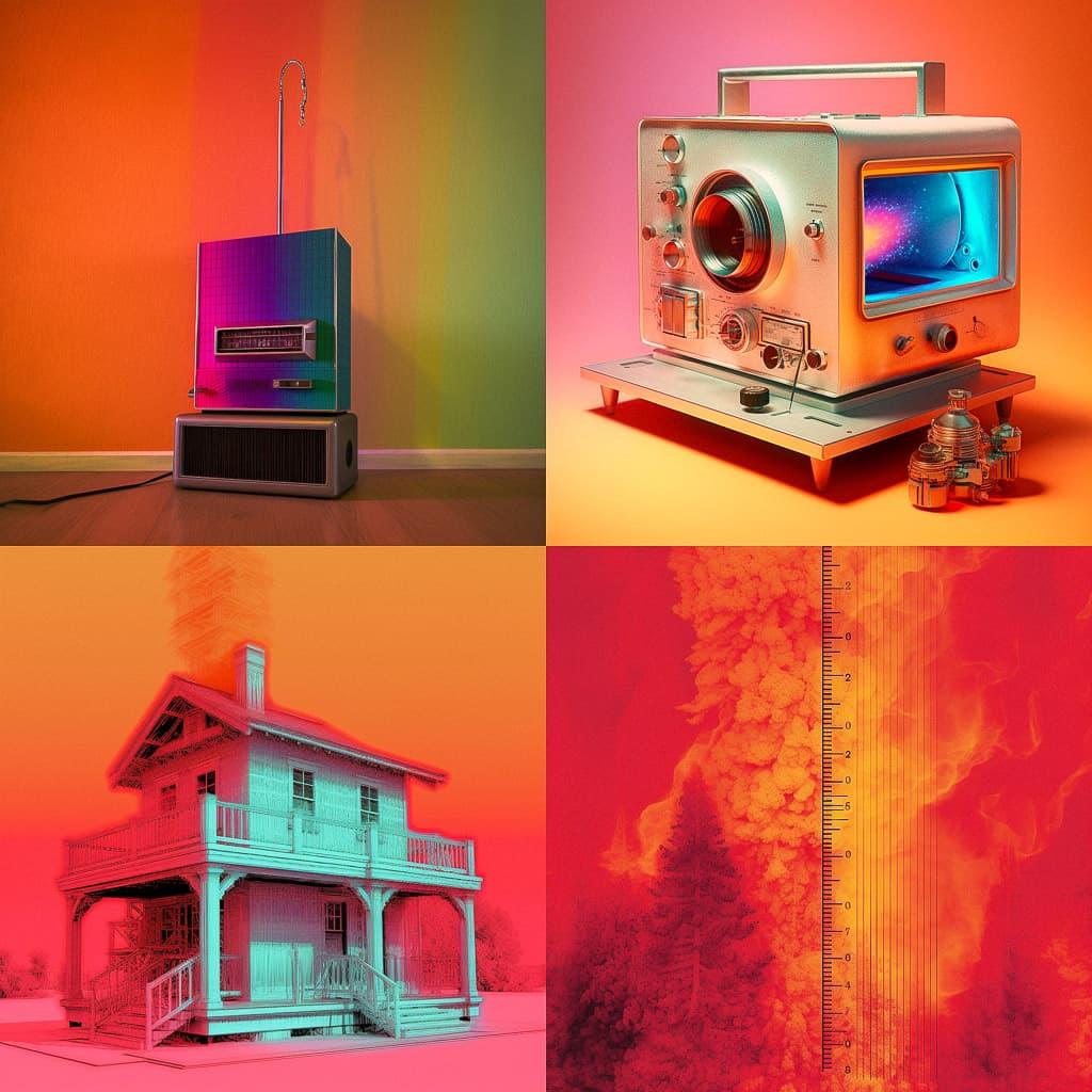 Thermograph style, Midjourney V5.1, render 1 of 4