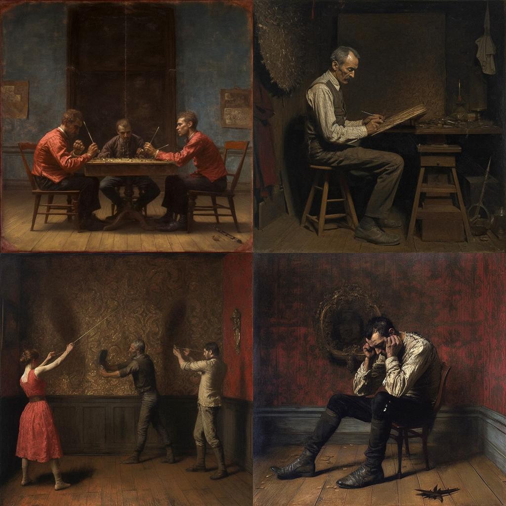 Thomas Eakins style, Midjourney V5.1, render 1 of 4