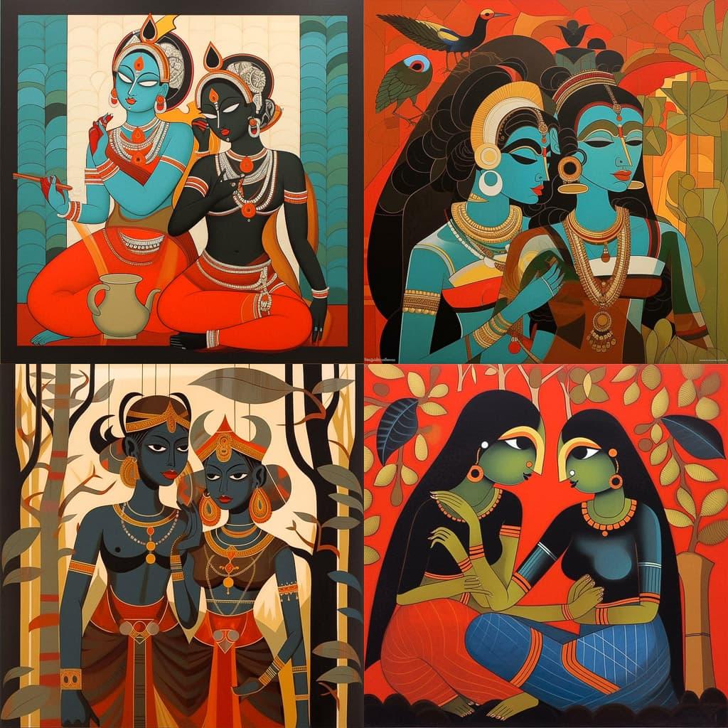 Thota Vaikuntam style, Midjourney V5.1, render 1 of 4
