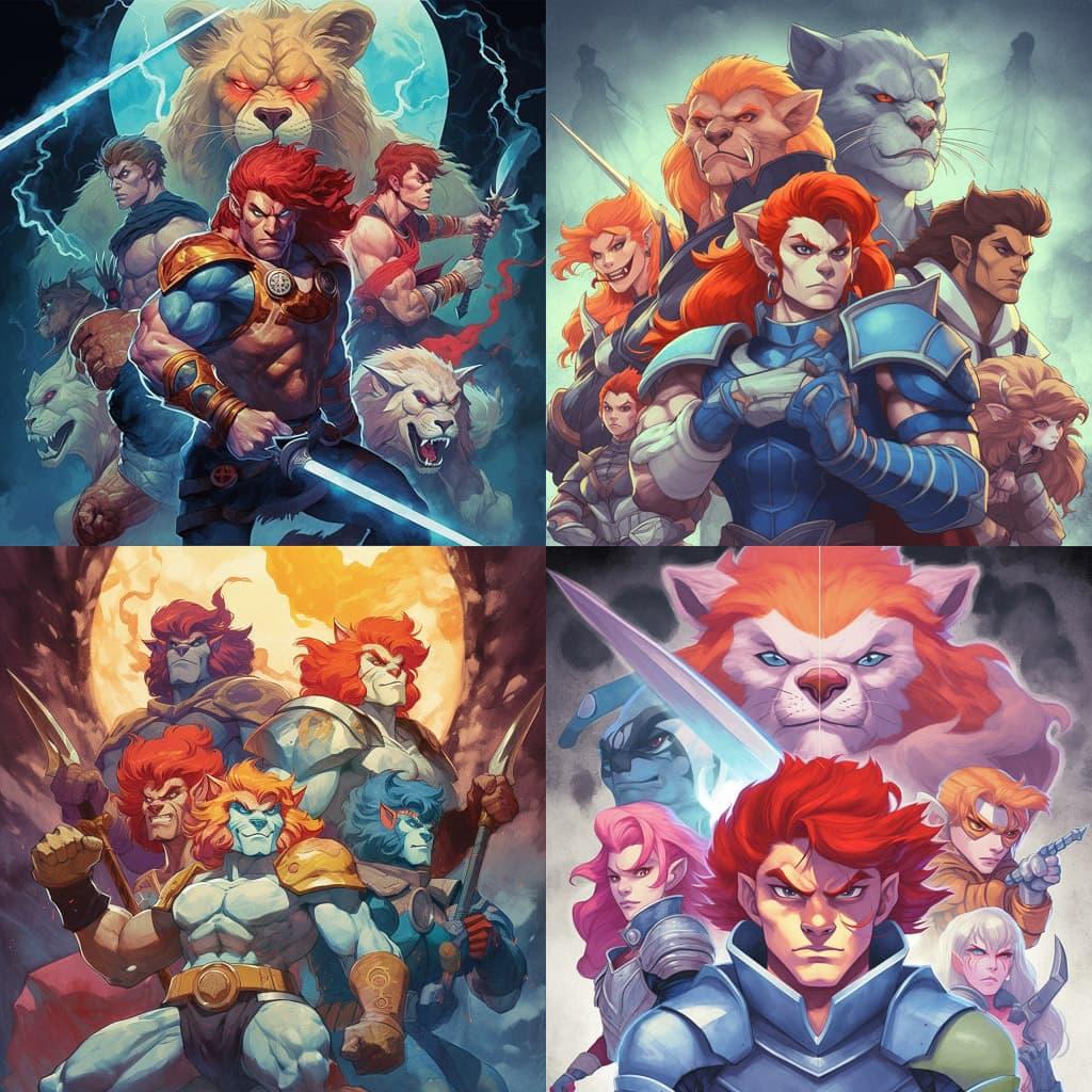 ThunderCats style, Midjourney V5.1, render 1 of 4