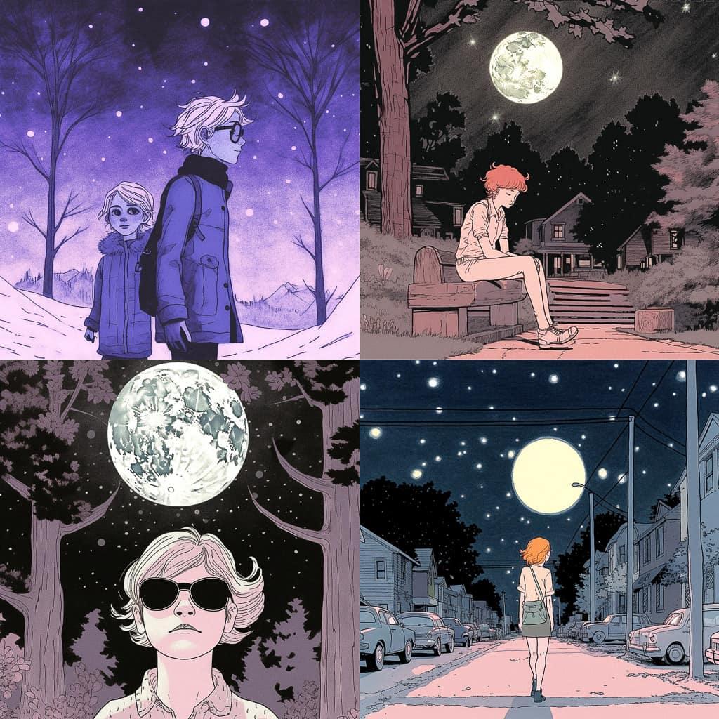Tillie Walden style, Midjourney V5.1, render 1 of 4