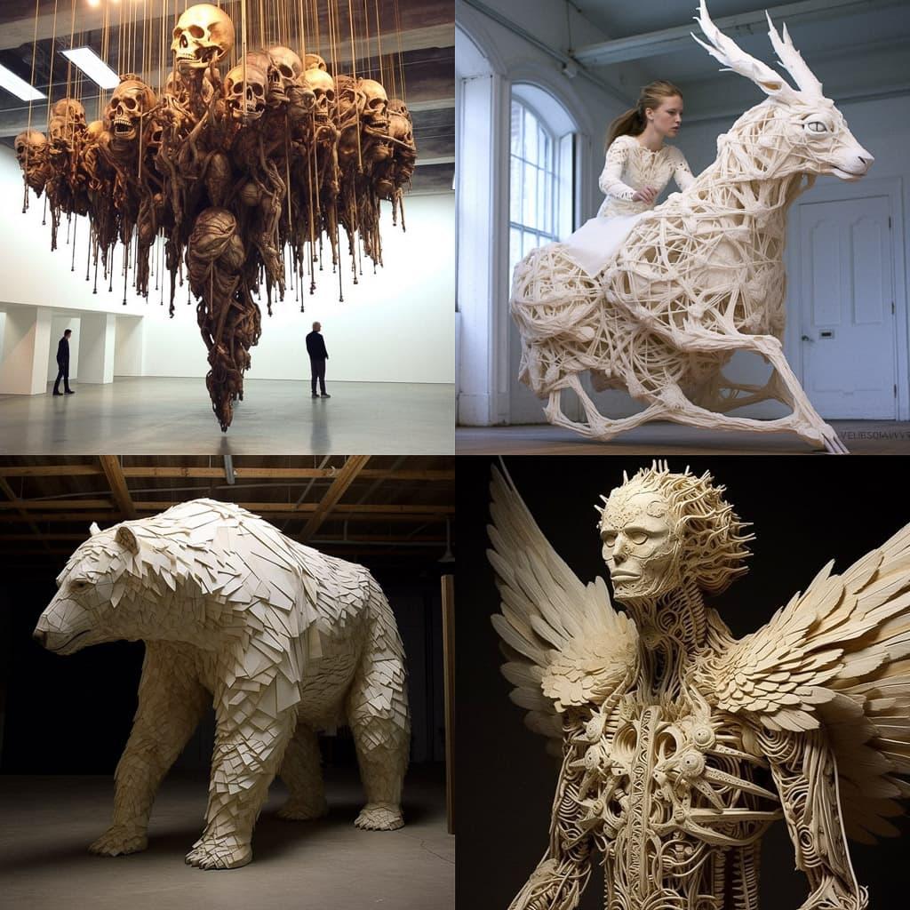 Tim Hawkinson style, Midjourney V5.1, render 1 of 4