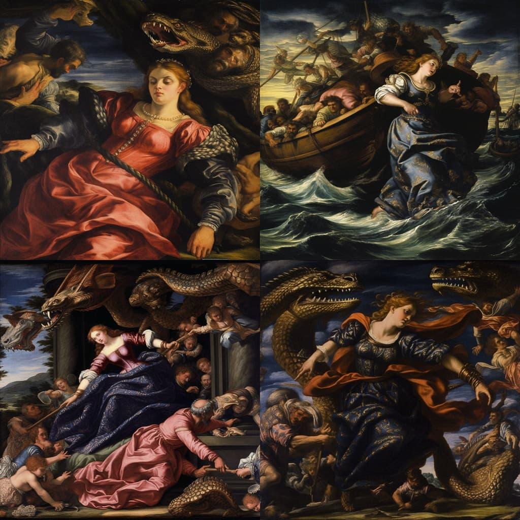Tintoretto style, Midjourney V5.1, render 1 of 4