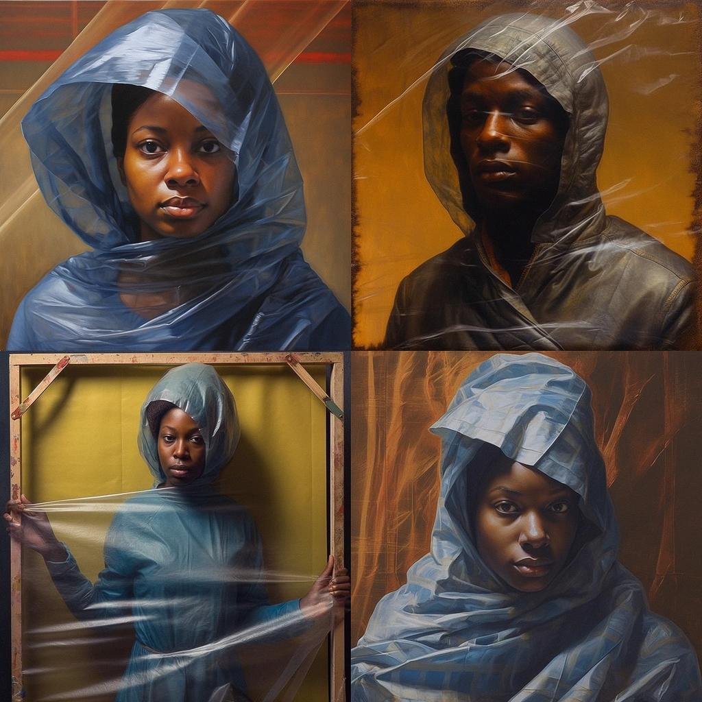 Titus Kaphar style, Midjourney V5.1, render 1 of 4