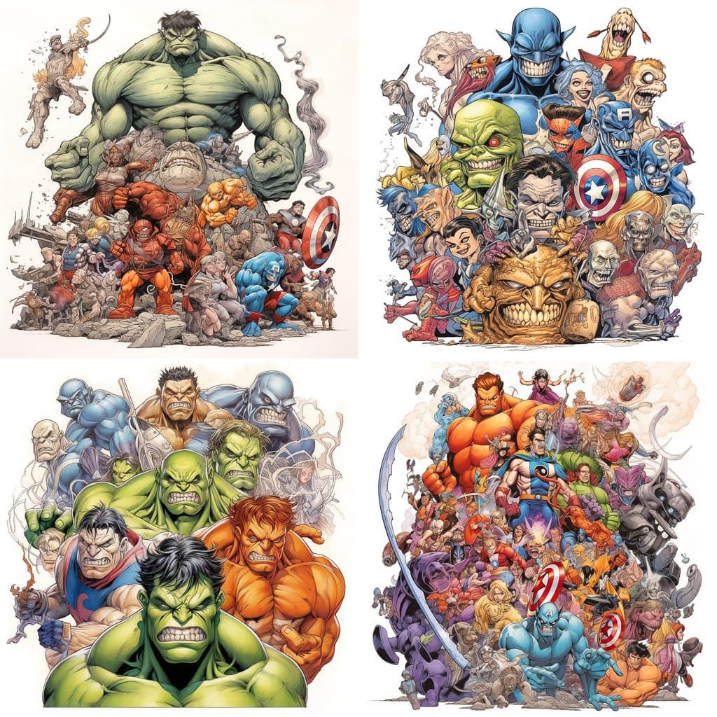 Todd Nauck style, Midjourney V5.1, render 1 of 4