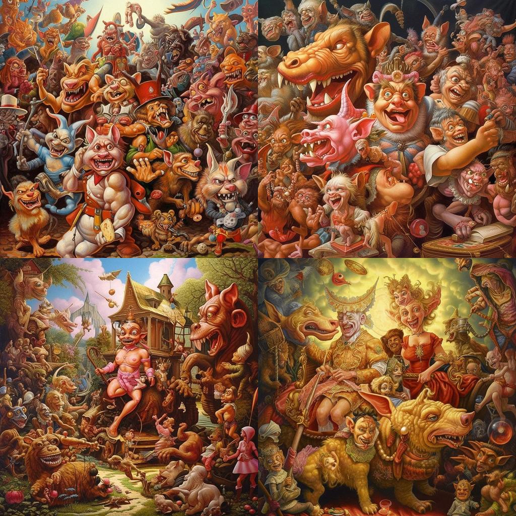 Todd Schorr style, Midjourney V5.1, render 1 of 4