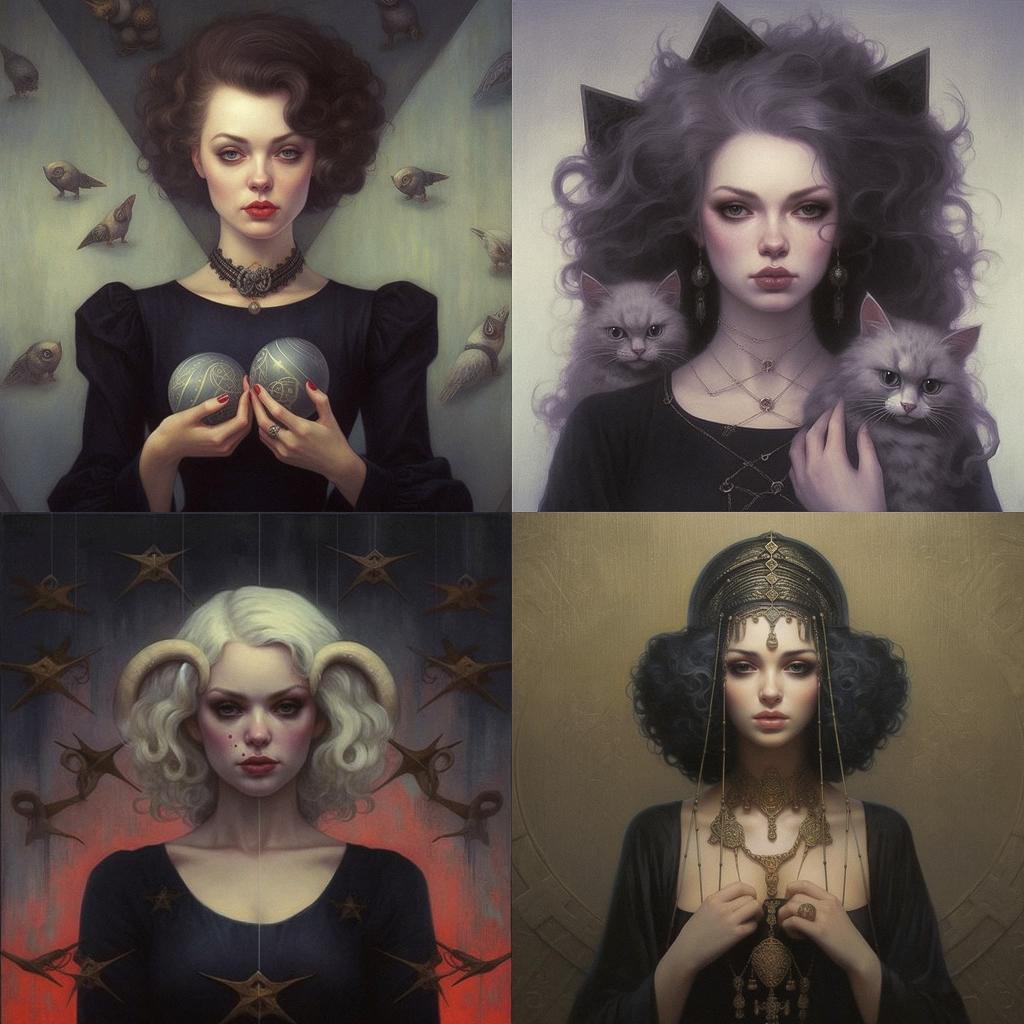 Tom Bagshaw style, Midjourney V5.1, render 1 of 4