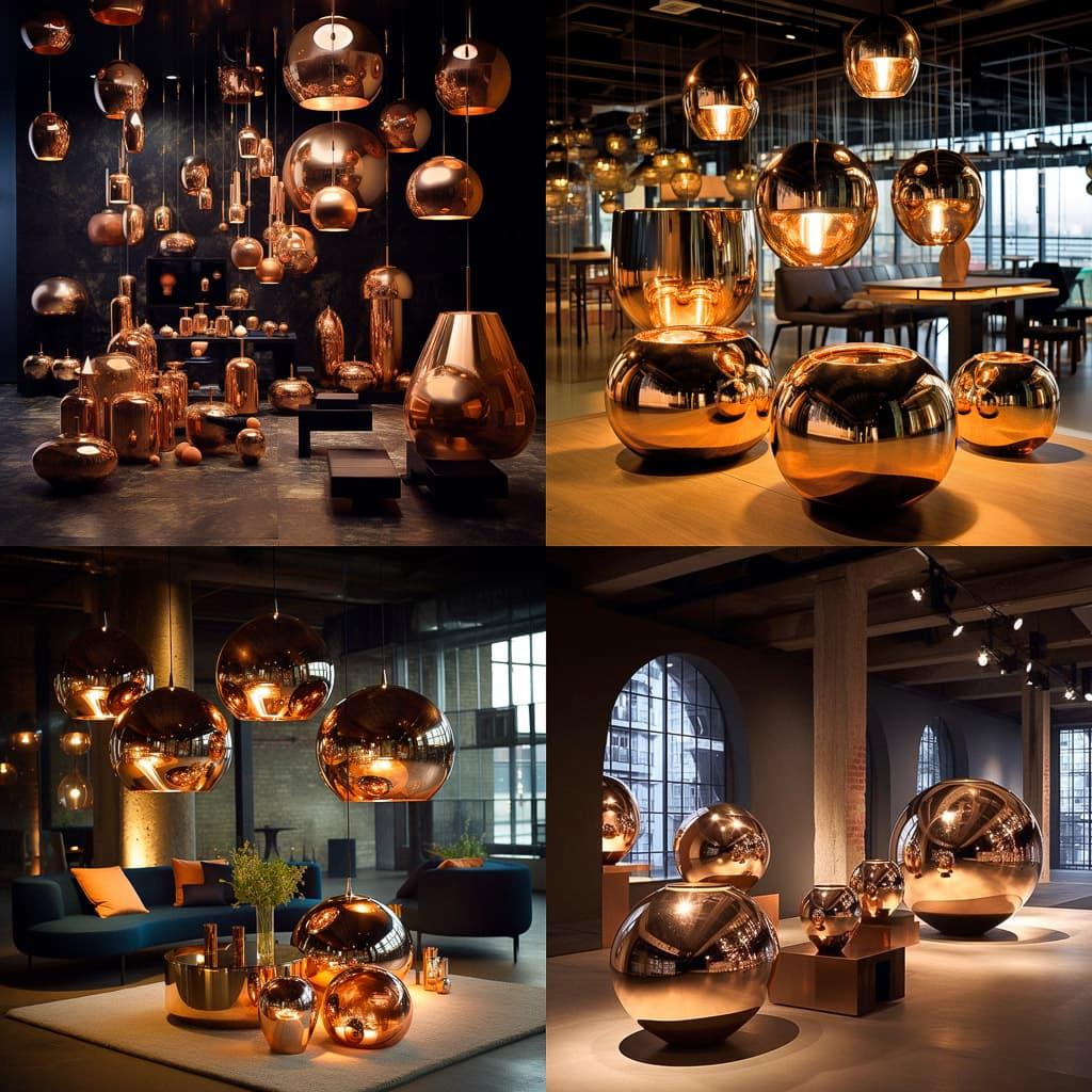 Tom Dixon style, Midjourney V5.1, render 1 of 4