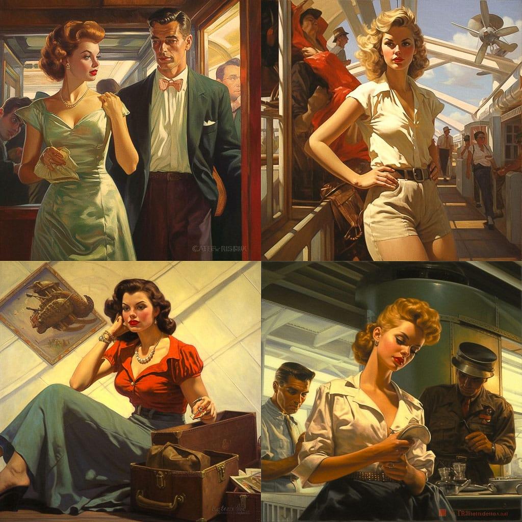 Tom Lovell style, Midjourney V5.1, render 1 of 4