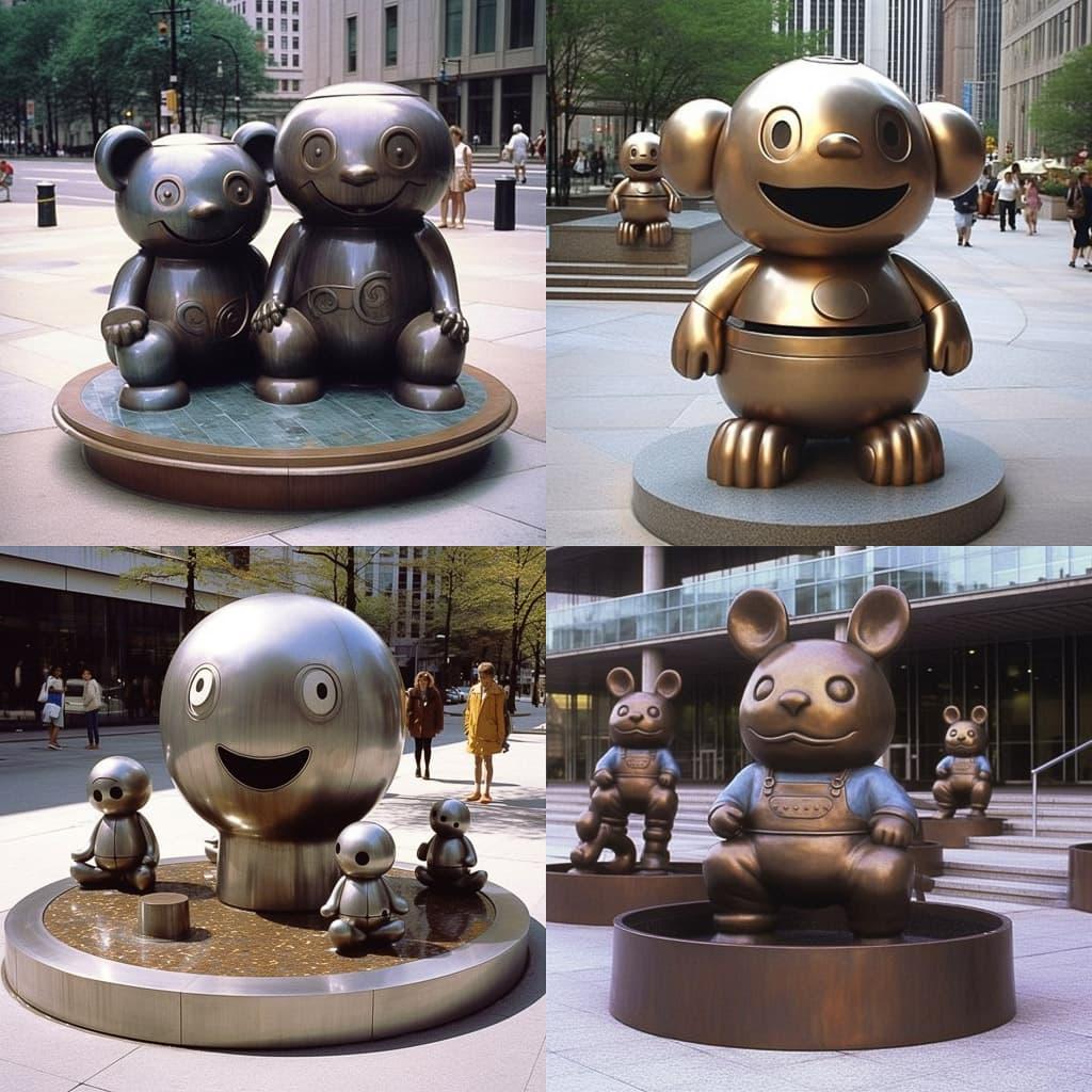 Tom Otterness style, Midjourney V5.1, render 1 of 4