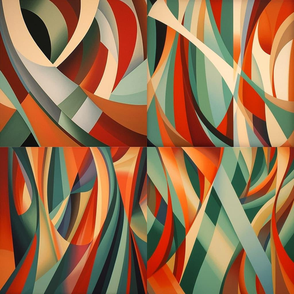 Tomma Abts style, Midjourney V5.1, render 1 of 4