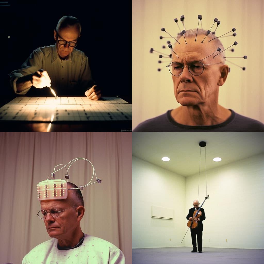 Tony Conrad style, Midjourney V5.1, render 1 of 4