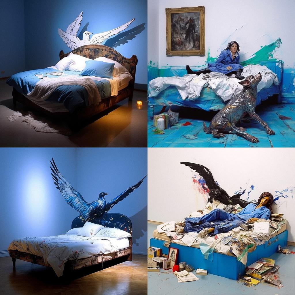 Tracey Emin style, Midjourney V5.1, render 1 of 4