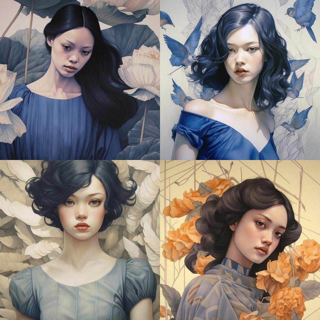 Tran Nguyen style, Midjourney V5.1, render 1 of 4