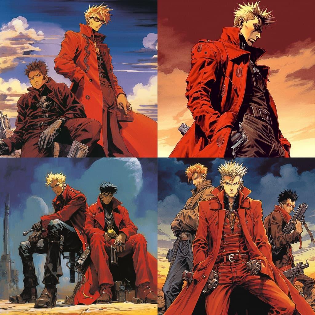 Trigun style, Midjourney V5.1, render 1 of 4