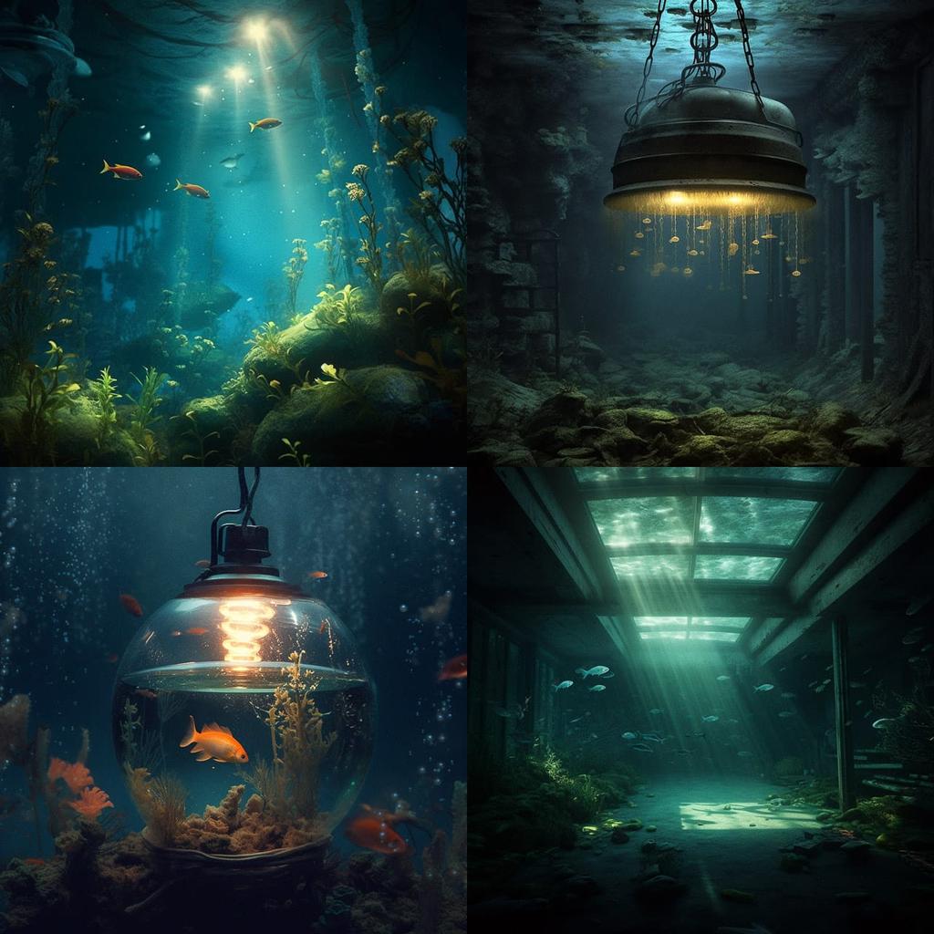 Underwater lighting style, Midjourney V5.1, render 1 of 4