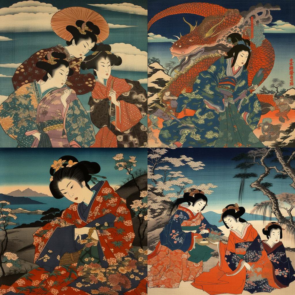 Utagawa Kunisada style, Midjourney V5.1, render 1 of 4