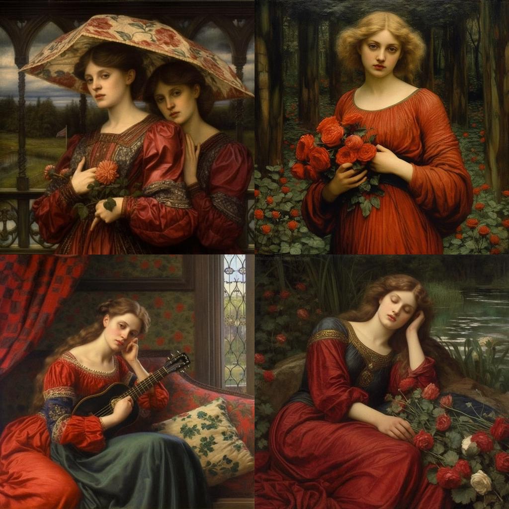 Valentine Cameron Prinsep style, Midjourney V5.1, render 1 of 4