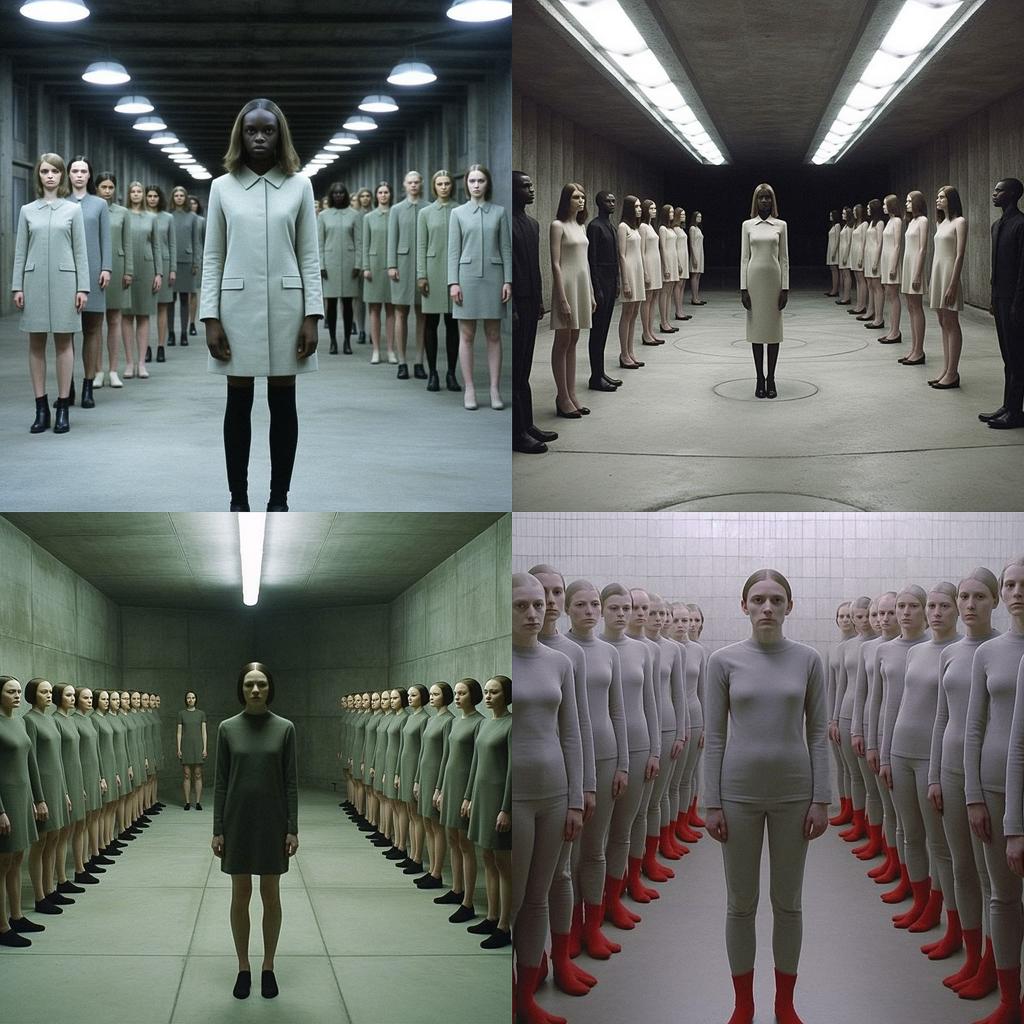 Vanessa Beecroft style, Midjourney V5.1, render 1 of 4