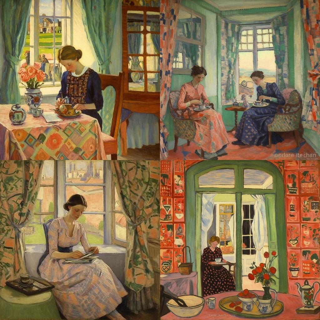 Vanessa Bell style, Midjourney V5.1, render 1 of 4