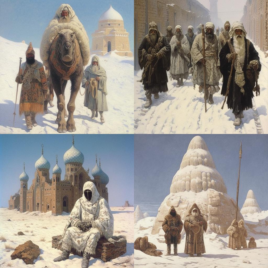Vasily Vereshchagin style, Midjourney V5.1, render 1 of 4