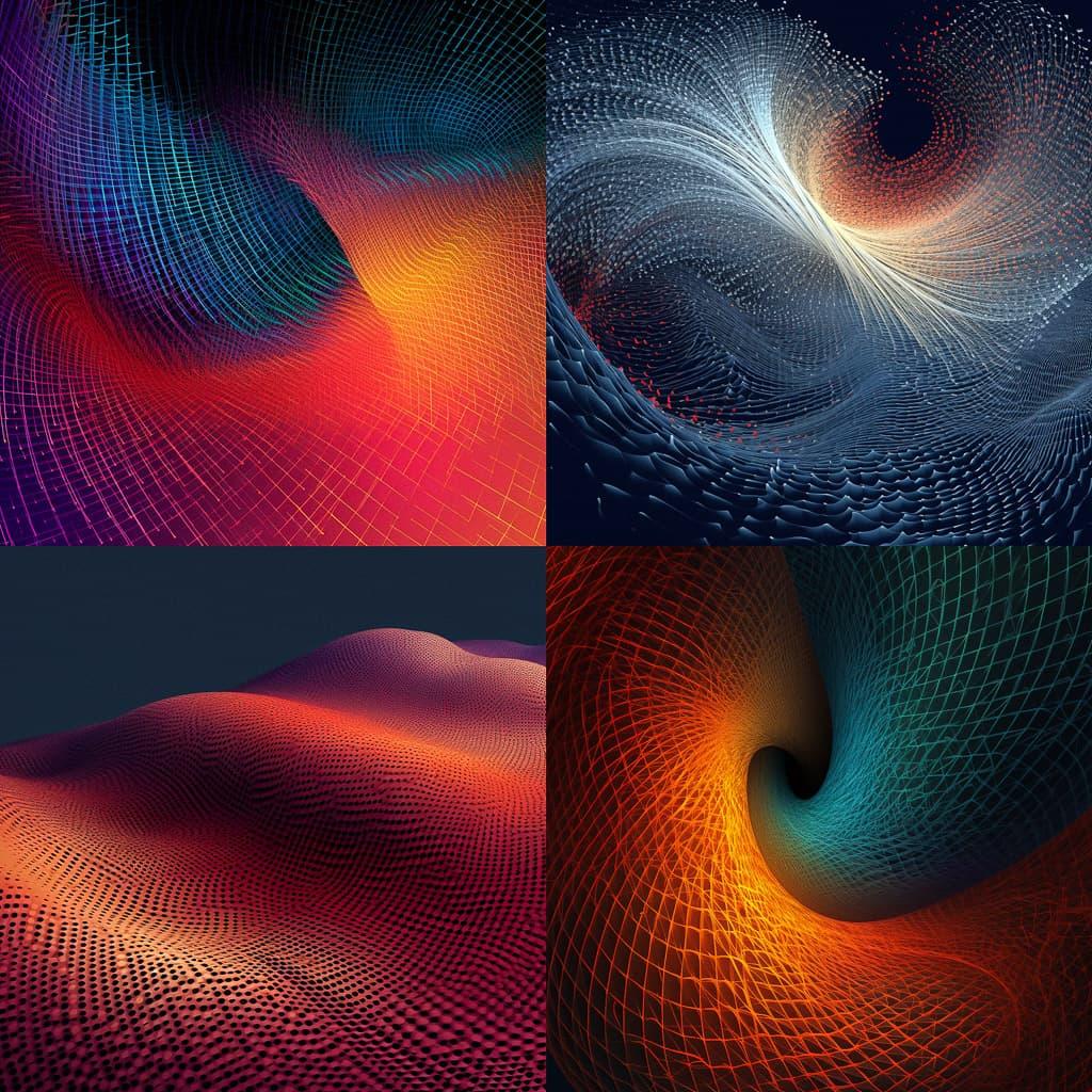 Vector field style, Midjourney V5.1, render 1 of 4