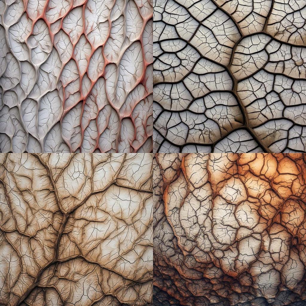 Veined texture style, Midjourney V5.1, render 1 of 4