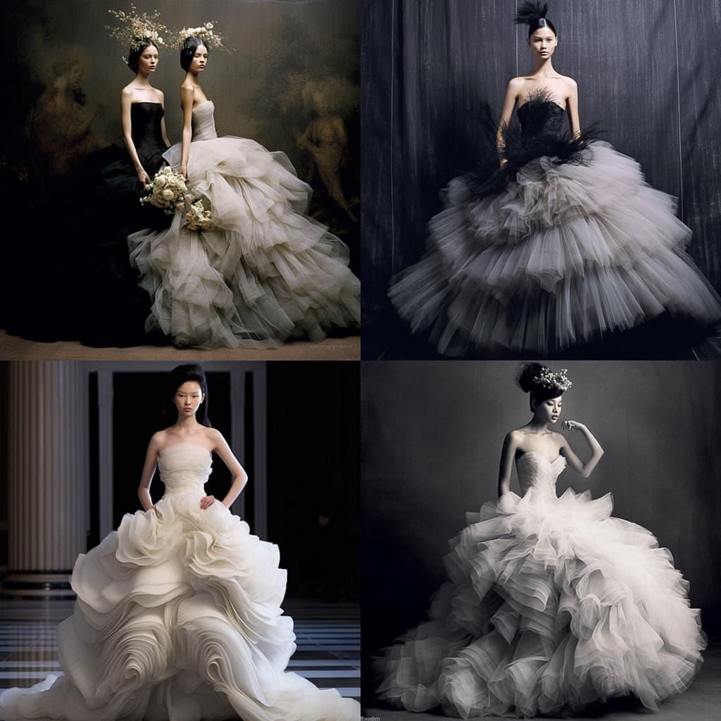 Vera Wang style, Midjourney V5.1, render 1 of 4